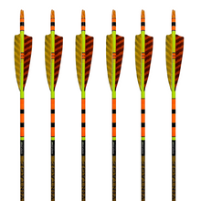 Load image into Gallery viewer, Black Eagle Vintage Carbon Arrows -  Orange/Yellow - 6-pack