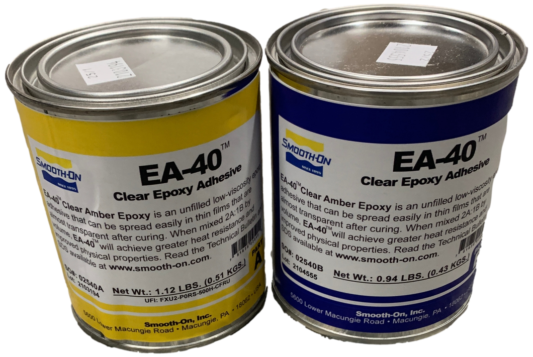 Smooth-On  EA-40 Epoxy - 2 Pint Kit - 1 Pint Yellow and 1 Pint Blue