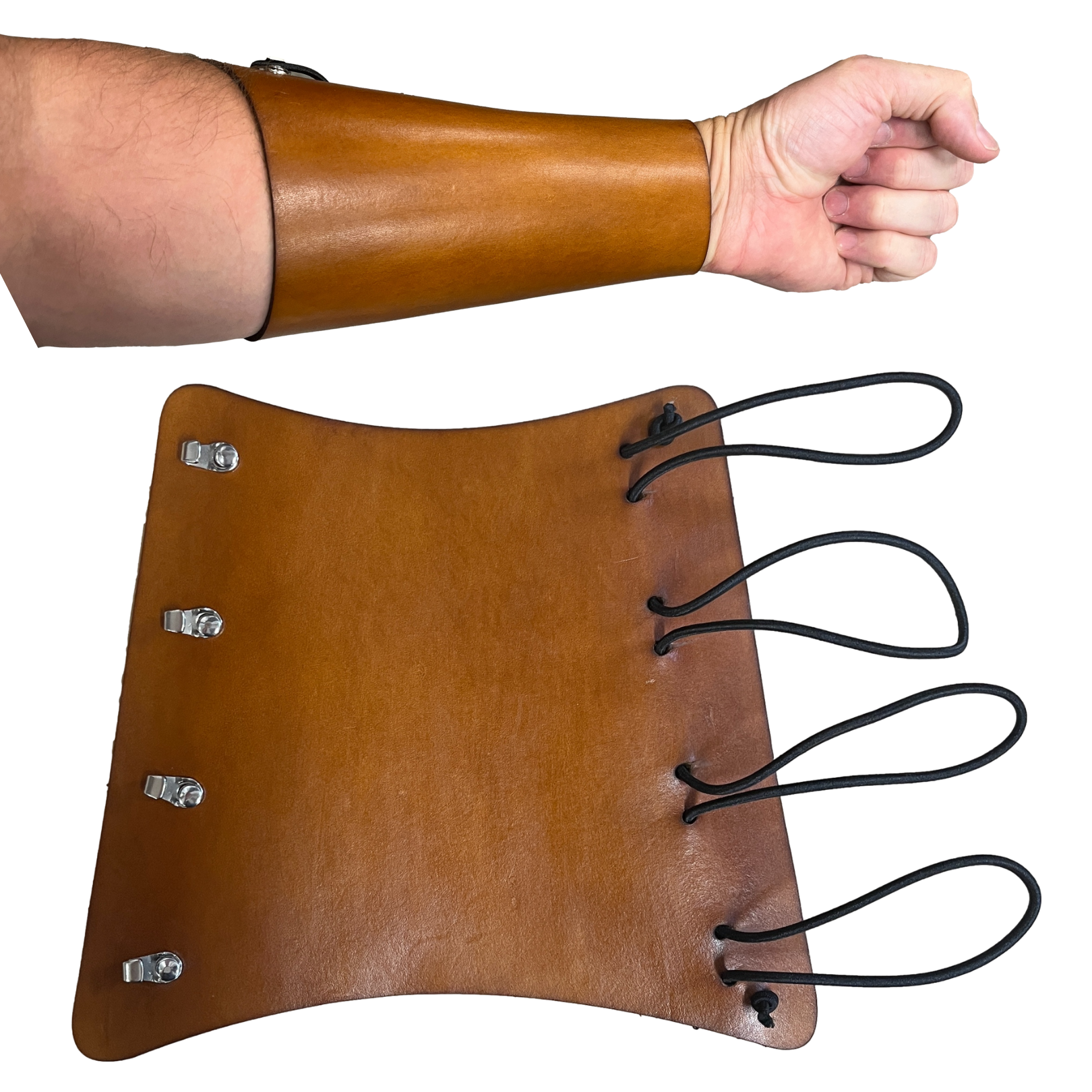 Armguard Cuir Archerie Protège-bras Tir à L'arc En Cuir - Réglable Pour