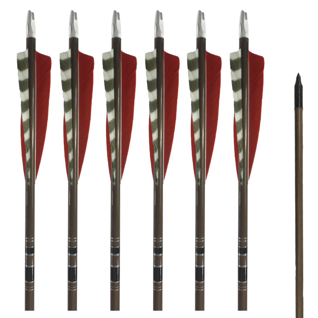 Classic Traditional Arrows - Dozen - Red