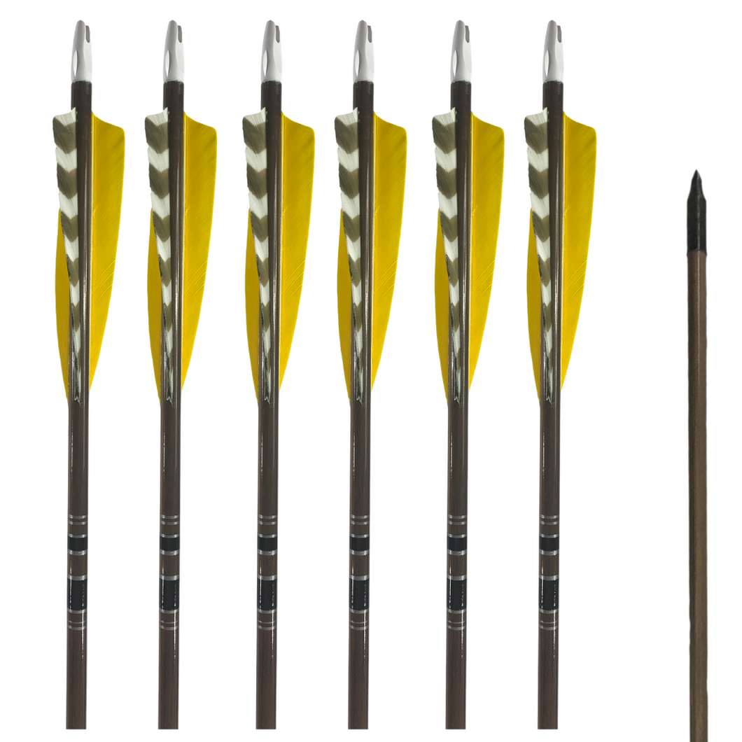 Classic Traditional Arrows - Dozen - Yellow