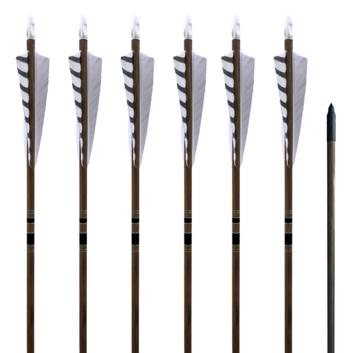 Classic Traditional Arrows - 6 Pack - White