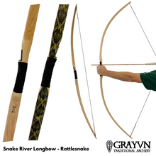 Load image into Gallery viewer, Snake River Longbow - Rattlesnake Skin