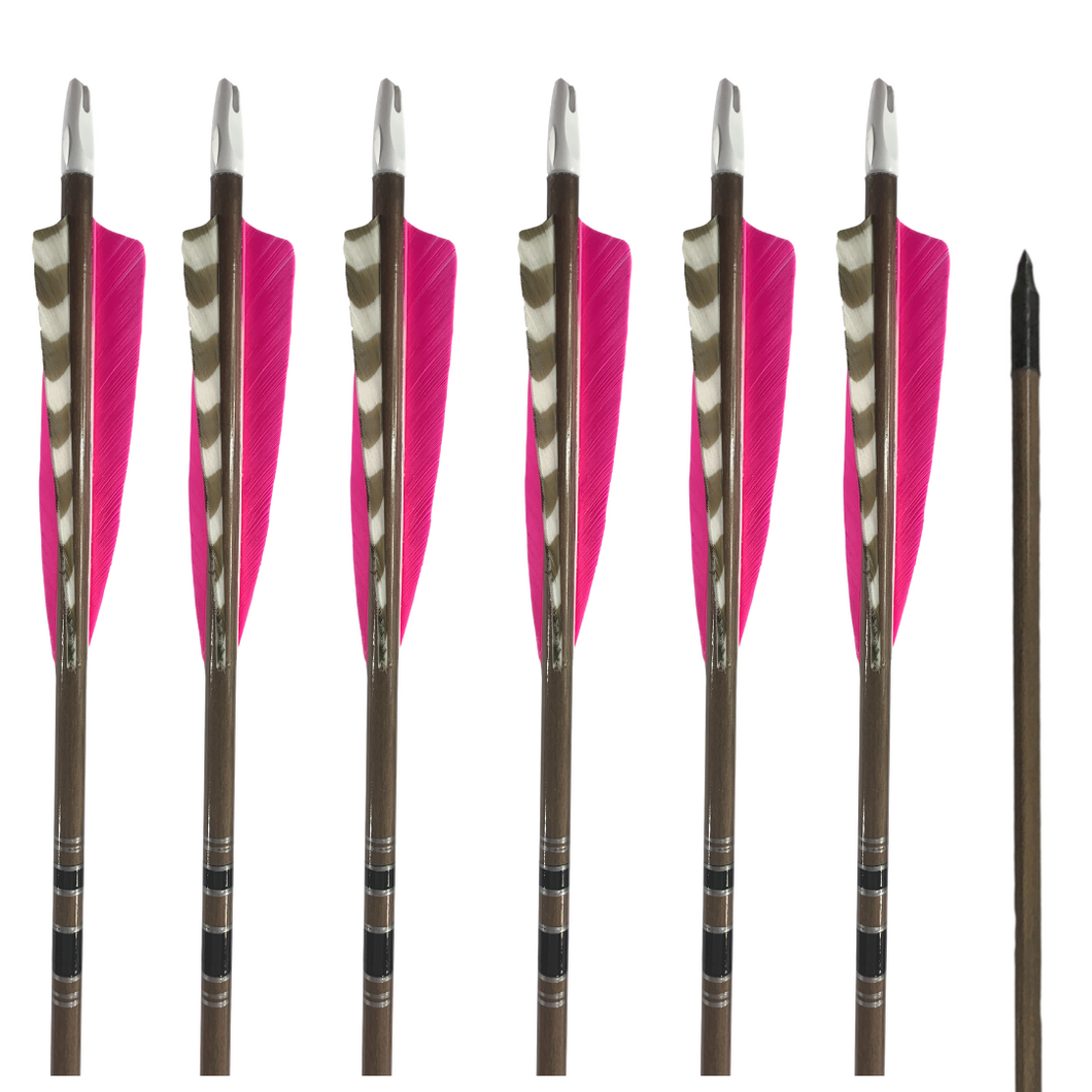 Classic Traditional Arrows - Dozen - Pink